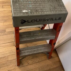 Orange and Silver Step Ladder